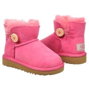 UGG Austalia Mini Bailey Button Boots Bubble Gum
